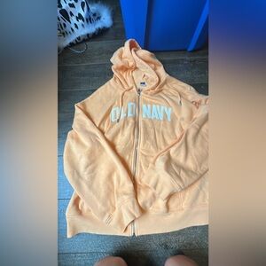 Old Navy Light Orange Zip-Up Hoodie